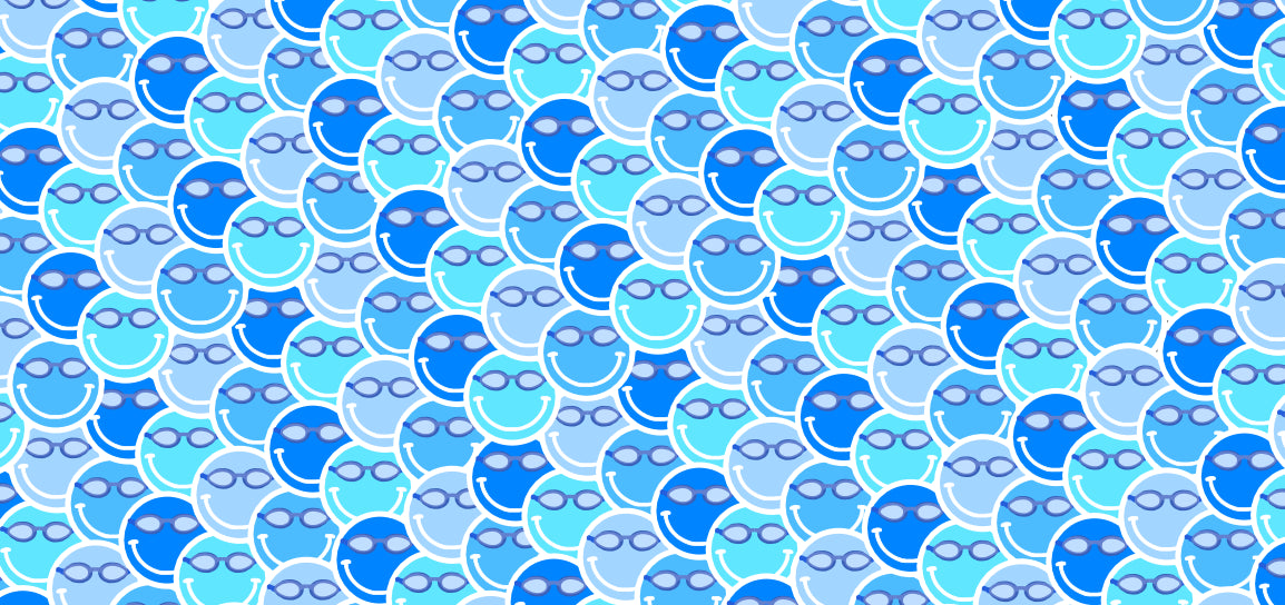Happy Swim Blue Towel