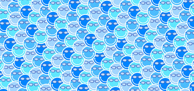 Happy Swim Blue Towel