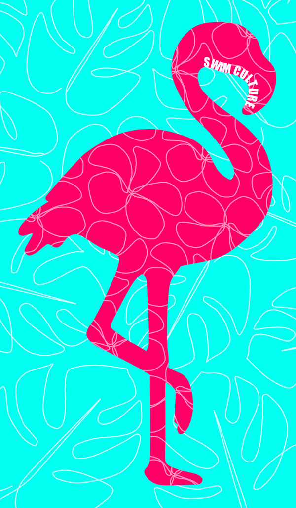 Bird of Paradise Flamingo Towel