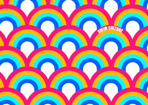 Vibrant Rainbow White Fluffy Blanket