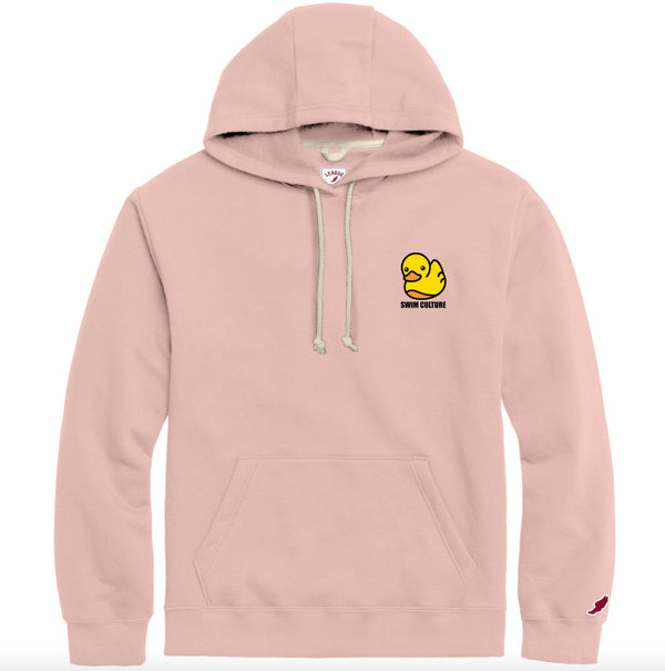 Embroidered Duckie Hoodie - Dusty Rose