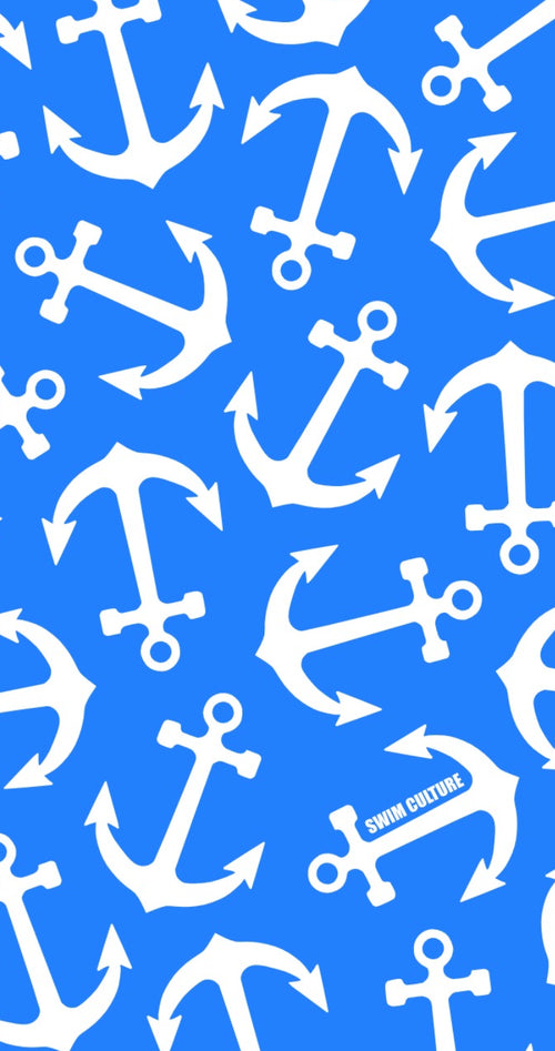 Anchors True Blue Towel
